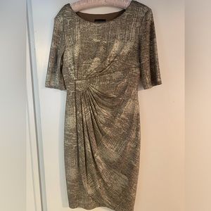 Women’s 6P short sleeve gold dress